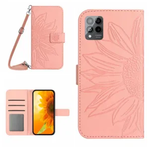 ART SUNFLOWER Peňaženkové puzdro s remienkom T Phone Pro / T Phone Pro 2023 ružové