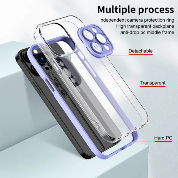 CRYSTAL Ochranný kryt pre Apple iPhone 14 Pro Max fialový