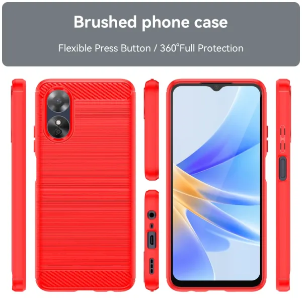 FLEXI TPU Kryt pre Oppo A17 červený