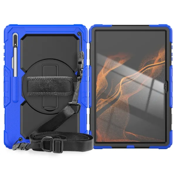 SOLID 360 Odolný kryt pre Samsung Galaxy Tab S8 Ultra modrý