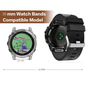 LEATHER Kožený remienok Garmin Enduro 2 / Tactix 7 čierny