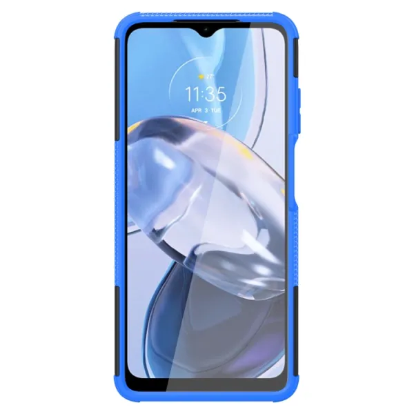 STAND Extra odolný obal Motorola Moto E22 modrý