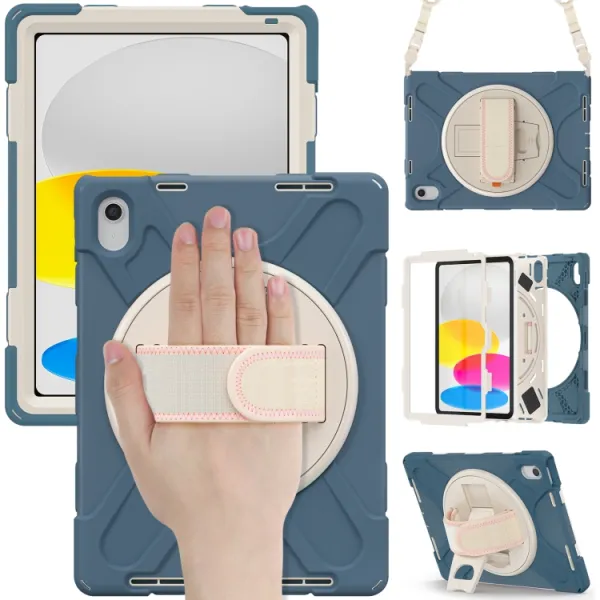 SOLID Odolný kryt pre Apple iPad (A16) 2025 / iPad 2022 GREY-BLUE