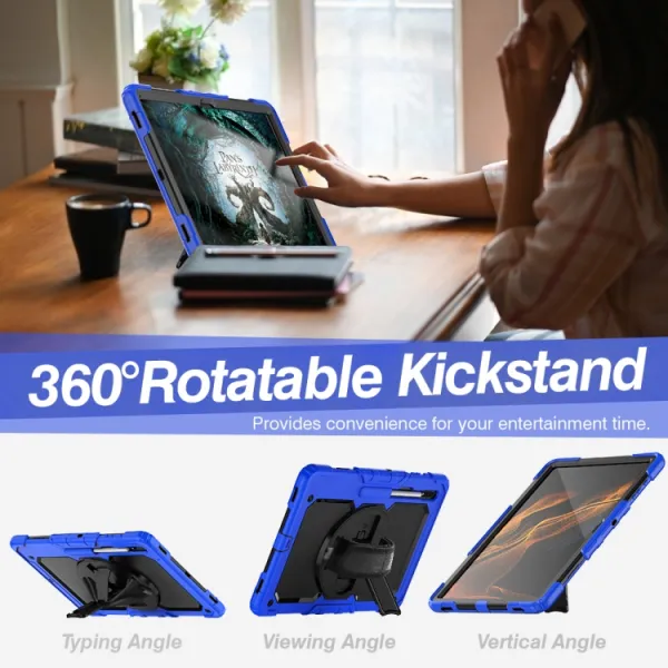 SOLID 360 Odolný kryt pre Samsung Galaxy Tab S8 Ultra modrý