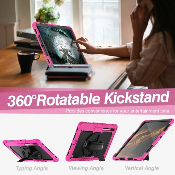 SOLID 360 Odolný kryt pre Samsung Galaxy Tab S8 Ultra ružový