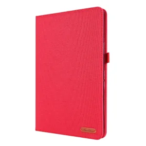 FABRIC Zaklápací obal pre Samsung Galaxy Tab S8+ / S7+ / S7 FE červený