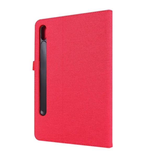 FABRIC Zaklápací obal pre Samsung Galaxy Tab S8+ / S7+ / S7 FE červený
