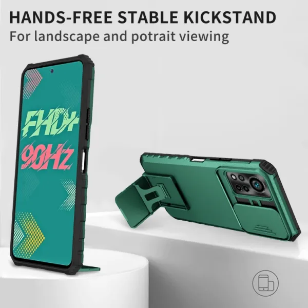 STEREO Kryt so stojanom pre Infinix Hot 11S / Hot 11S NFC zelený