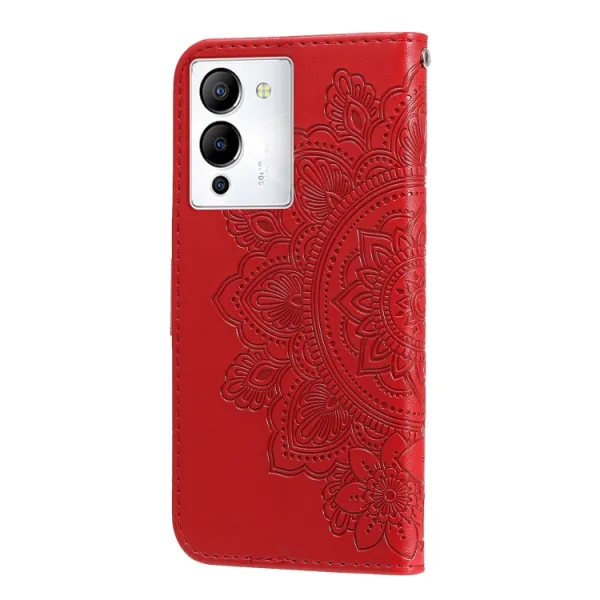 ART MANDALA Peňaženkové puzdro Infinix Note 12 / Note 12 Pro 5G červené