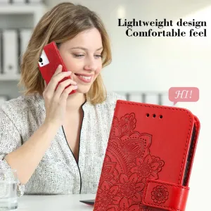 ART MANDALA Peňaženkové puzdro Infinix Note 12 / Note 12 Pro 5G červené
