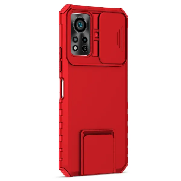 STEREO Kryt so stojanom pre Infinix Hot 11S / Hot 11S NFC červený