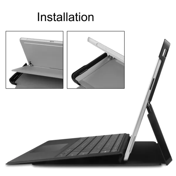 LEATHER Zaklápací obal pre Microsoft Surface Pro 9 ružovozlatý
