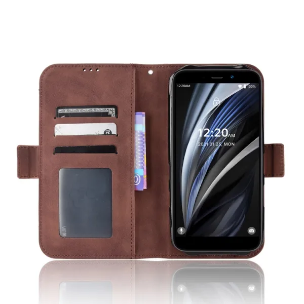 SLOT Peňaženkový obal pre Oukitel WP12 / WP12 Pro hnedý