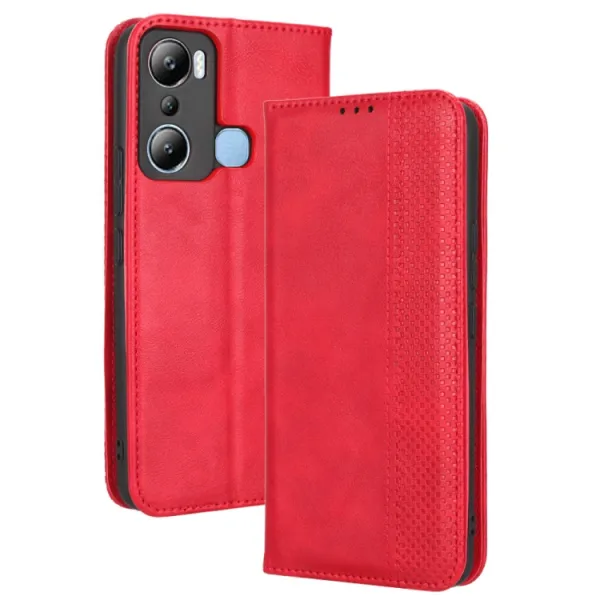 BUSINESS Peňaženkový kryt pre Infinix Hot 20i červený