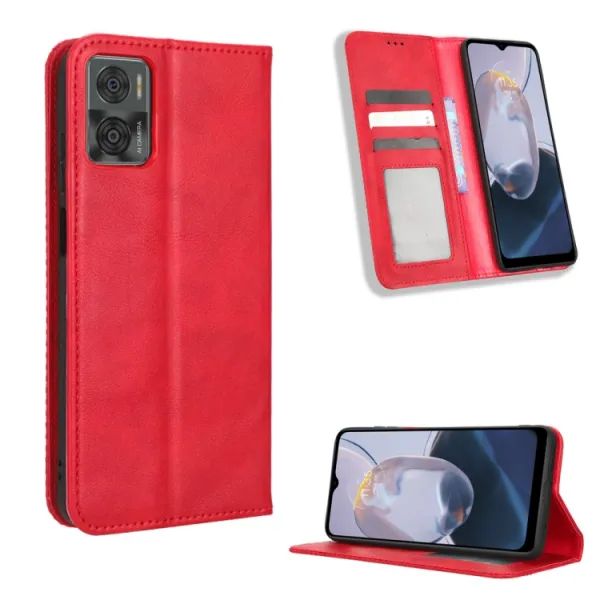 BUSINESS Peňaženkový kryt pre Motorola Moto E22 / E22i červený