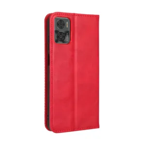 BUSINESS Peňaženkový kryt pre Motorola Moto E22 / E22i červený