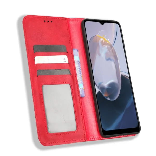 BUSINESS Peňaženkový kryt pre Motorola Moto E22 / E22i červený