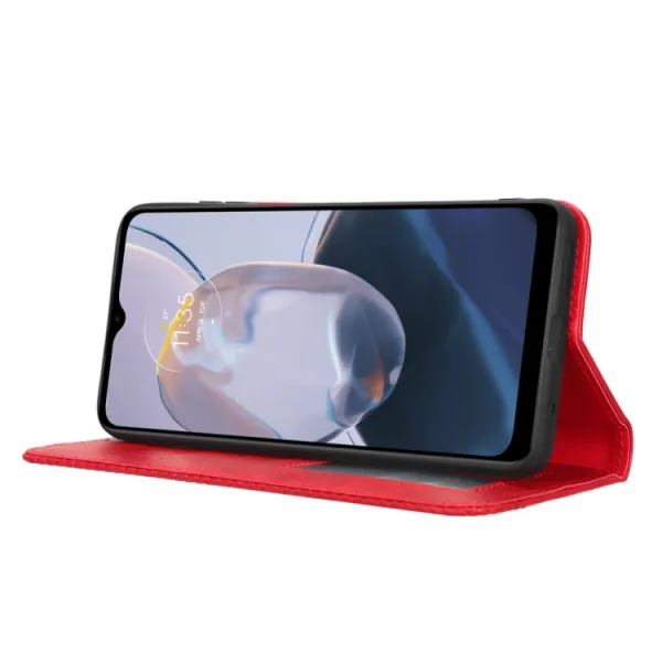 BUSINESS Peňaženkový kryt pre Motorola Moto E22 / E22i červený