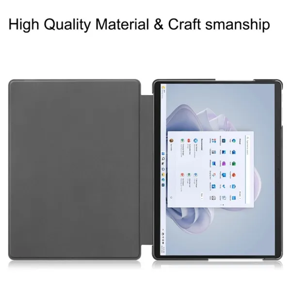 LEATHER Zaklápací obal pre Microsoft Surface Pro 9 ružovozlatý