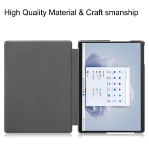 LEATHER Zaklápací obal pre Microsoft Surface Pro 9 ružovozlatý