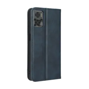 BUSINESS Peňaženkový kryt pre Motorola Moto E22 / E22i modrý
