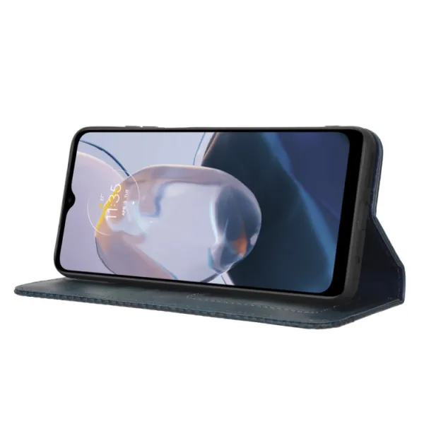 BUSINESS Peňaženkový kryt pre Motorola Moto E22 / E22i modrý
