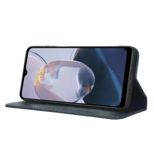 BUSINESS Peňaženkový kryt pre Motorola Moto E22 / E22i modrý