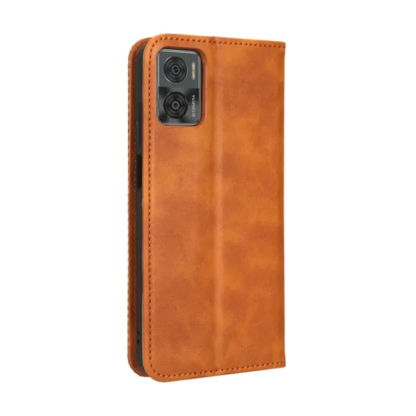 BUSINESS Peňaženkový kryt pre Motorola Moto E22 / E22i hnedý
