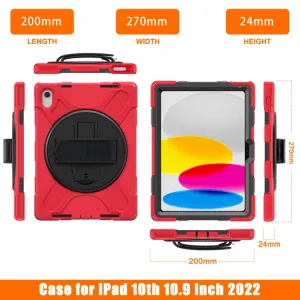 SOLID Odolný kryt pre Apple iPad (A16) 2025 / iPad 2022 RED