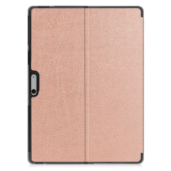 LEATHER Zaklápací obal pre Microsoft Surface Pro 9 ružovozlatý