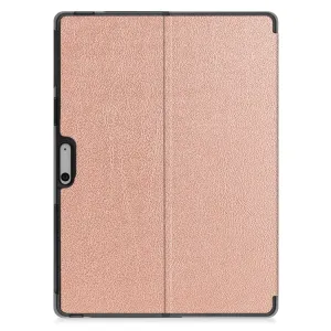 LEATHER Zaklápací obal pre Microsoft Surface Pro 9 ružovozlatý