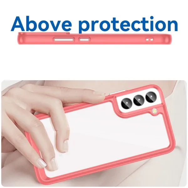 CRYSTAL Ochranný kryt pre Samsung Galaxy S23 5G červený