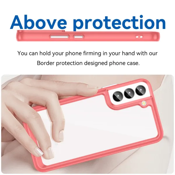 CRYSTAL Ochranný kryt pre Samsung Galaxy S23 Plus 5G červený