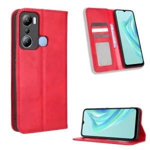 BUSINESS Peňaženkový kryt pre Infinix Hot 20i červený