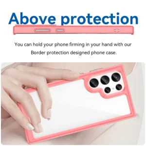 CRYSTAL Ochranný kryt pre Samsung Galaxy S23 Ultra 5G červený