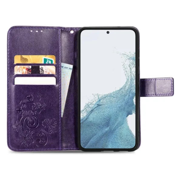 ART FLOWERS Peňaženkový kryt Samsung Galaxy S23 Plus 5G fialový