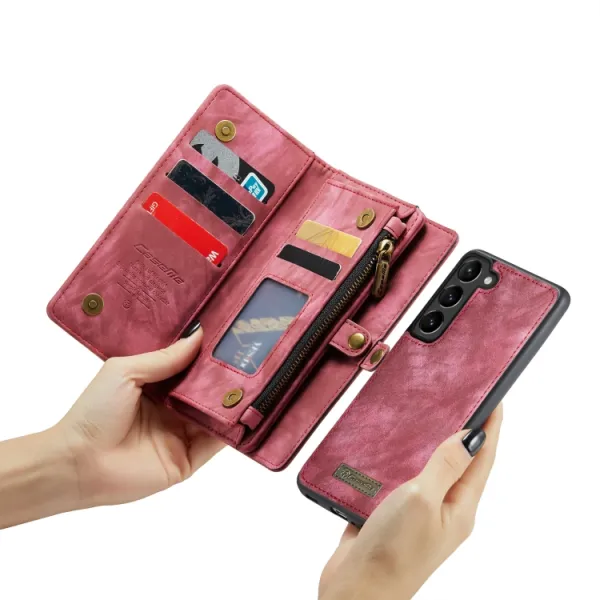WALLET Ochranný kryt s peňaženkou 2v1 pre Samsung Galaxy S23 Plus 5G červený