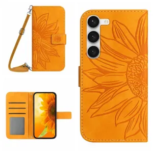 ART SUNFLOWER Peňaženkové puzdro s remienkom Samsung Galaxy S23 Plus 5G žlté