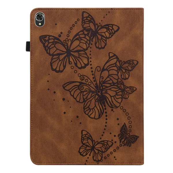 ART BUTTERFLIES Zaklápacie puzdro Lenovo Tab K10 hnedé