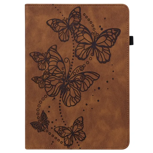 ART BUTTERFLIES Zaklápacie puzdro Lenovo Tab M9 hnedé