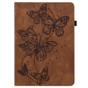 ART BUTTERFLIES Zaklápacie puzdro Lenovo Tab M9 hnedé