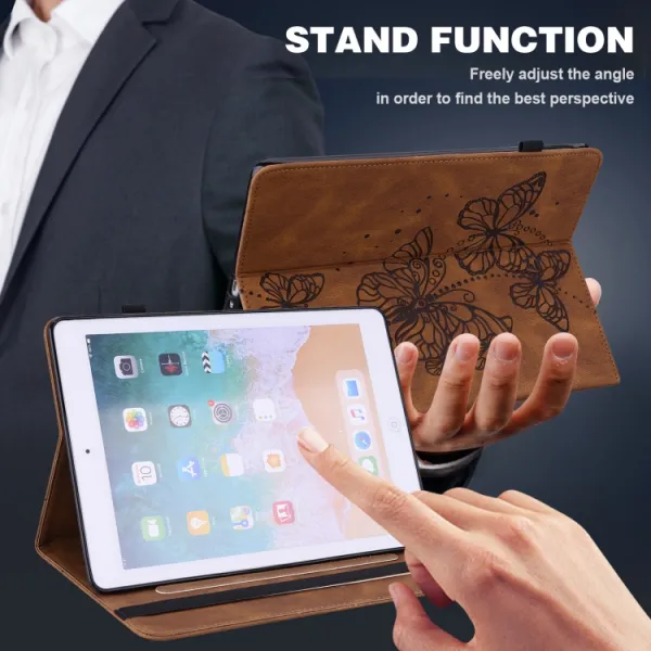 ART BUTTERFLIES Zaklápacie puzdro Lenovo Tab M9 hnedé