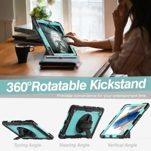 SOLID 360 Obal Samsung Galaxy Tab A8 (SM-X205 / SM-X200) čierny-modrý