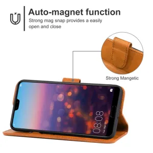 SMOOTH Peňaženkové puzdro pre Huawei P20 Pro hnedé