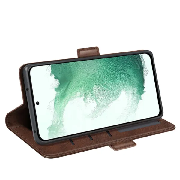 SIDE Peňaženkové puzdro pre Samsung Galaxy S23 Plus 5G tmavohnedý