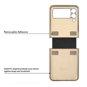 LEATHER Kryt s držiakom Samsung Galaxy Z Flip 3 5G ružový