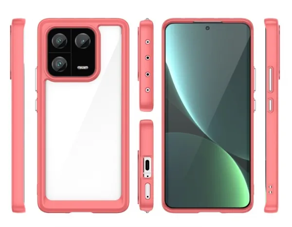 CRYSTAL Ochranný kryt pre Xiaomi 13 Pro červený