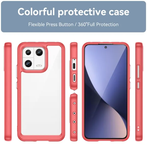 CRYSTAL Ochranný kryt pre Xiaomi 13 červený