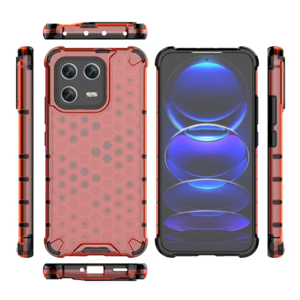 HONEYCOMB Ochranný kryt Xiaomi 13 červený
