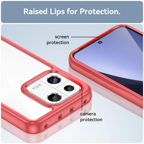 CRYSTAL Ochranný kryt pre Xiaomi 13 červený